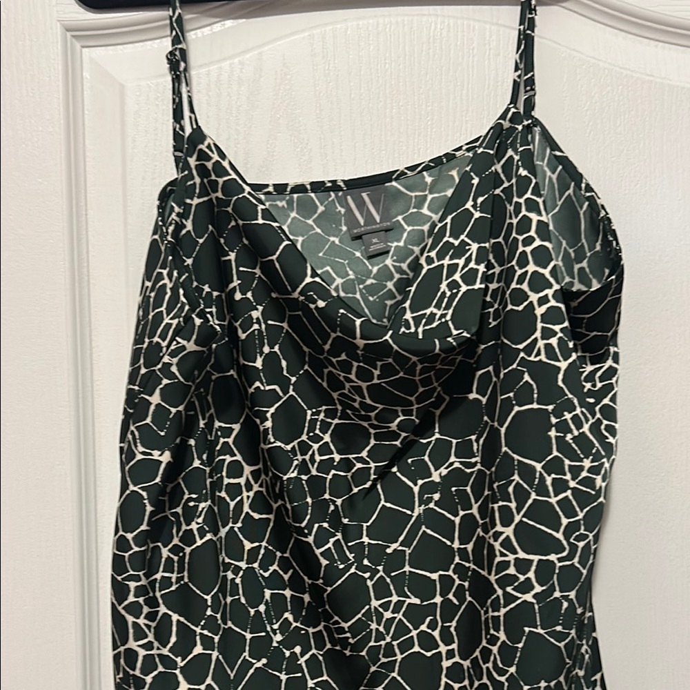 Women's Worthington Green Patterned Top